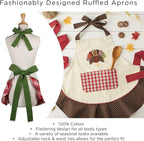 DII Women's Spring & Summer Apron Collection Adjustable, Two Large Pockets & - Image 9