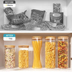 Vtopmart 70oz Glass Food Storage Jars, 3 Pack Large Kitchen Containers - Image 5