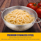 E-far Stainless Steel Colander Set of 3, Micro-Perforated Metal Colander - Image 4