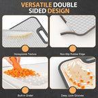 18/8 Stainless Steel Cutting Board, Large Double Sided Chopping Board - Image 5