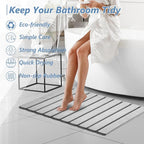 AWW Foldable Stone Bath Mat, Quick Dry Diatomaceous Earth Bath Mat - Image 8
