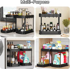 Ukeetap 2 Pack Multi-Purpose Pull-Out Storage Organizers, Under Sink Organizers - Image 6