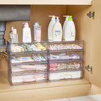 Vtopmart 12.1''W Clear Stackable Storage Drawers, 4 Pack Acrylic Plastic - Image 8