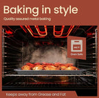 Cookie Sheet with Wire Rack Set, 2-Piece Nonstick Gray Marble Carbon Steel Pan - Image 6
