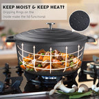 Nonstick Dutch Oven Pot with Lid-5 QT Cast Aluminum Oven Pot with Two Handles - Image 4