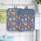 Pot Holders Set of 2 Heat Resistant 480 ℉Non Slip Clear Silicone Printed - Image 6