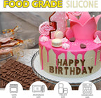 Anaeat Silicone Letter and Number Chocolate Molds, 2 Pack Alphabets & Numbers - Image 2