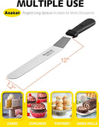 Anaeat Icing Spatula, Professional Cake Angled Offset Spatula - Image 6