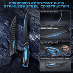 Fillet Knife Kit Combo, Fishing Knives and Honing Rod, Ultra-Sharp G4116 German - Image 2