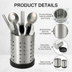 TOPZEA Set of 4 Kitchen Utensil Holder, Stainless Steel Cooking Utensil - Image 3