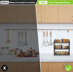 3 Tier Bamboo Spice Rack, Seasoning Jars Rack Shelf Spice Organizer - Image 3