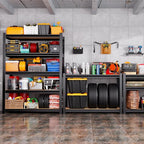 71"H-32"W-14"DGarage Shelving-5 Tier Garage Storage Shelves, Adjustable Heavy - Image 8