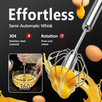 Li&Zhao Semi Automatic Whisk-2-Pack Stainless Steel Hand Push Rotary Egg Whisk - Image 2