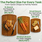 Greener Chef Luxury Bamboo Cutting Board 3-Piece Set - Image 3