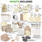 NutriChef 75-Piece Non-Stick Pots and Pans Set, Complete Ceramic Cookware Set - Image 2
