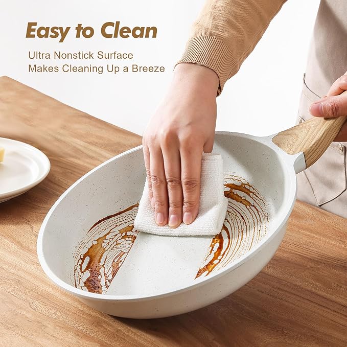 SENSARTE Nonstick Frying Pan Skillets, Healthy Cookware Chef's Pan, PTFE & PFAS - Image 4