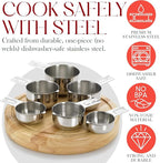 Bellemain One-Piece Stainless Steel Measuring Cups Set of 6 – Nesting Metal - Image 4