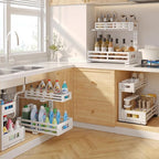 1-Pack Under Sink Organizers and Storage, 2-Tier L Shape Pull Out Cabinet - Image 6