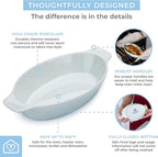 Heartland Home Porcelain Mini Casserole Dish Oval Au Gratin Dish. Cauliflower - Image 3