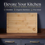 Deer & Oak Premium Extra Large Bamboo Cutting Board - Image 3