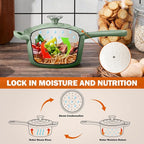 Homikit 1 Quart Saucepan with Lid, Enameled Cast Iron Small Sauce Pan Cooking - Image 5