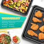 Air Fryer Basket, OPENICE 2 Set Air Fryer Pan and Crisper Tray - Image 7