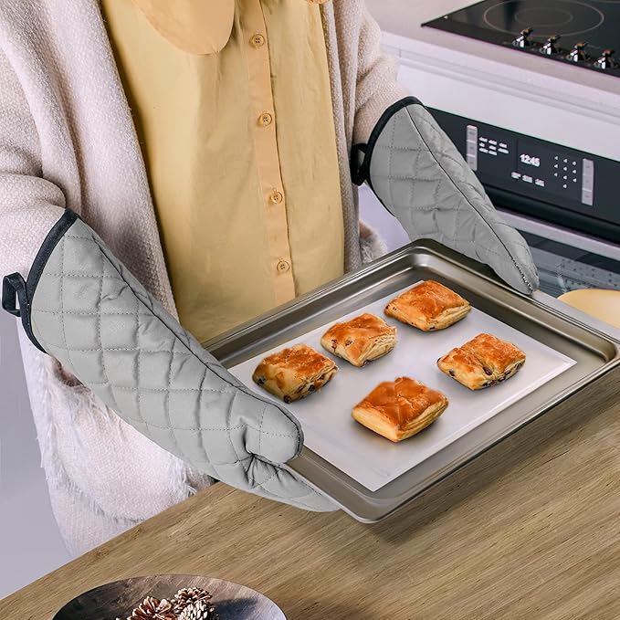 ARCLIBER Oven Mitts 1 Pair of Terry Cloth Lining - Image 2