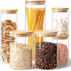 ComSaf Glass Food Storage Jars Set of 6, Canisters Sets - Image 9