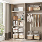 AWTATOS Closet Organizer 6 Cube Closet Storage Shelves DIY Stackable Clothes - Image 4