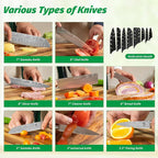 FULLHI 15pcs Japanese Knife Set - Image 4