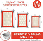 Baking Sheet with Silicone Baking Mat Set, CEKEE Stainless Steel Baking Sheet - Image 2