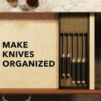 SpaceAid Knife Drawer Organizer Bamboo Insert Dock, Kitchen Steak Knives Holder - Image 3