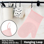 Hovico Silicone Oven Mitts, Heat Resistant 500F Kitchen Mitts 2PCS, 11.6" - Image 6