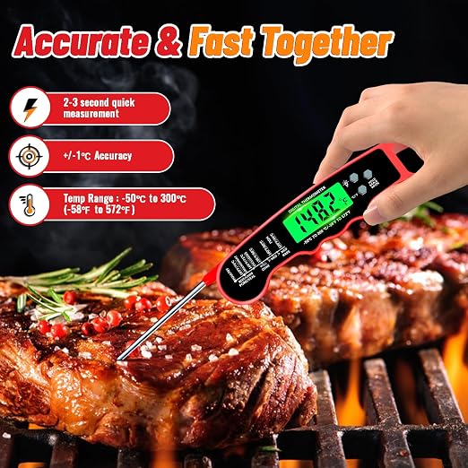 Meat Thermometer Digital, Instant Read Meat Thermometer - Image 2