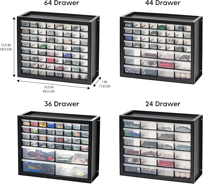 IRIS USA Small Parts Storage, Made in USA, 44-Drawer Organizer - Image 4