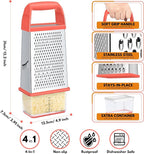 Urbanstrive Cheese Grater With Container, Professional Cheese Grater with Handle - Image 2