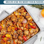 Full Size Commercial Quality Baking Sheet Pan, Bastwe Aluminum Cookie Tray Pan - Image 2