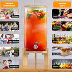 Beverage Dispenser 2.9 Gallon, Glass Drink Dispenser - Image 7