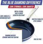Blue Diamond 14 Piece Cookware Set, Diamond Infused PFAS & PFOA-Free Ceramic - Image 5