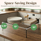 Evelots Kitchen Cabinet Wire Shelf Organizer/Rack - Image 2