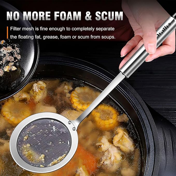 Walfos Fat Skimmer Spoon, 304 Stainless Steel Fat skimmer - Image 4
