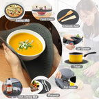 12"&10" Microwave food Cover and Mat, Large Vented Collapsible Splatter Guard - Image 9