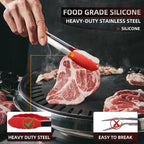 Pack of 3 Stainless Steel Kitchen Tongs - Image 6