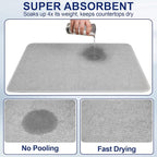 Large Dish Drying Mat 2 Pack, 23.8" x 17.3" Microfiber Ultra Absorbent - Image 3
