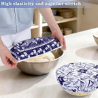 2 Large Reusable Beeswax Bowl Covers - Image 4