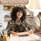 12 Pcs Pottery Tools Set, Include17in Slab Roller - Image 5