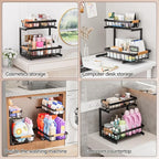 ADBIU Under Sink Organizer, 2 Pack 2 Tier Expandable Height Pull out Kitchen - Image 5