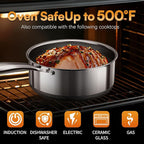 Sauce pan with Lid, KURRUNGIE 1.5 & 2.8 QT Hybrid Stainless Steel Cookware Set - Image 6