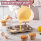 COOK WITH COLOR Nesting Plastic Mixing Bowl Set with Pour Spouts and Handles - Image 3
