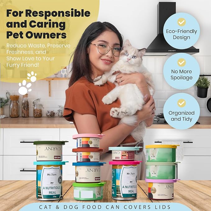 4 Pack Universal Pet Food Can Covers Lids - Image 6